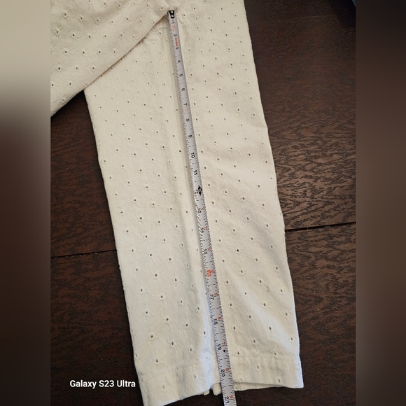 Lauren Jeans Co. Ralph Lauren White Eyelet Women Jeans - Picture 9 of 13